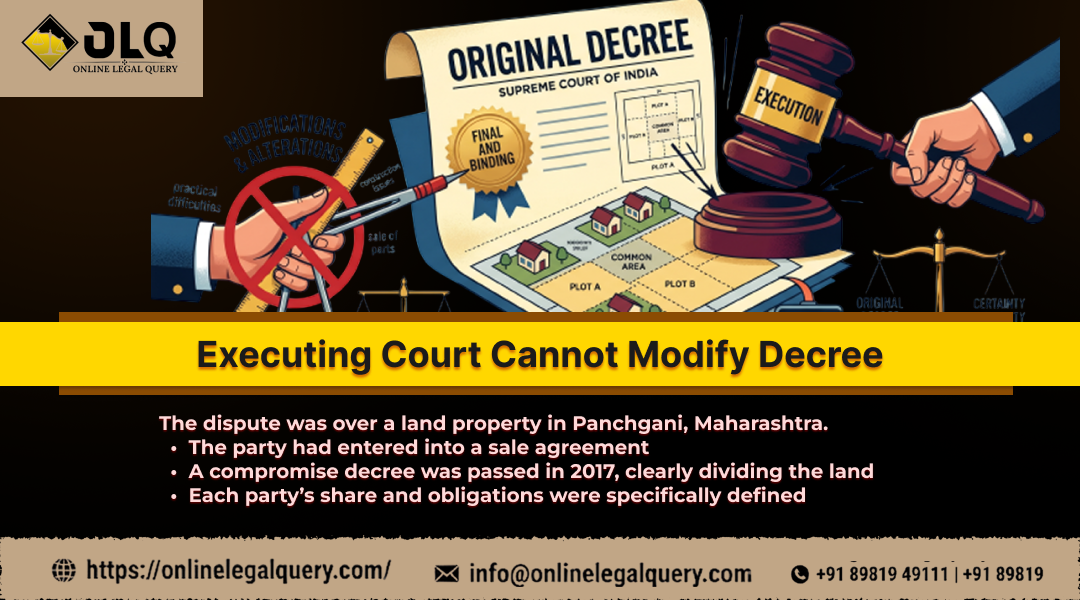 Executing Court Cannot Modify Decree: Supreme Court Reaffirms Limits Under CPC | 2026 Judgment