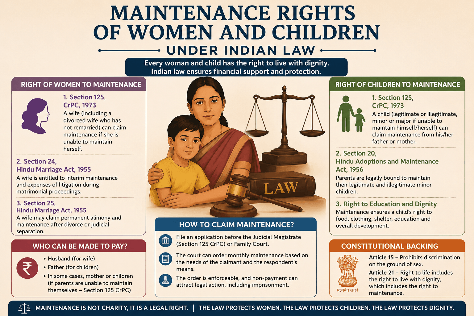 Maintenance rights of women and children under Indian law-Section 144 of the Bharatiya Nagarik Suraksha Sanhita (BNSS)